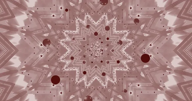 Pink Star Mandala VJ Loop | Symmetrical Neon Screensaver 4K 60fps